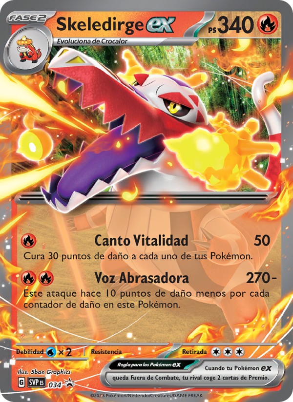 Skeledirge ex 034 — SVP Black Star Promos (Spanish Pokémon TCG card)