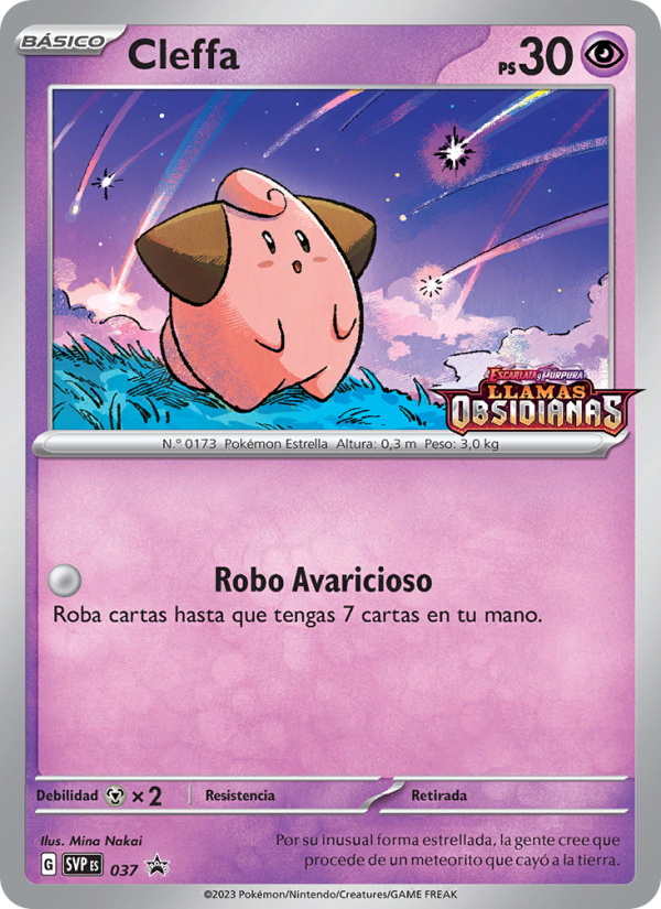 Cleffa 037 — SVP Black Star Promos (Spanish Pokémon TCG card)