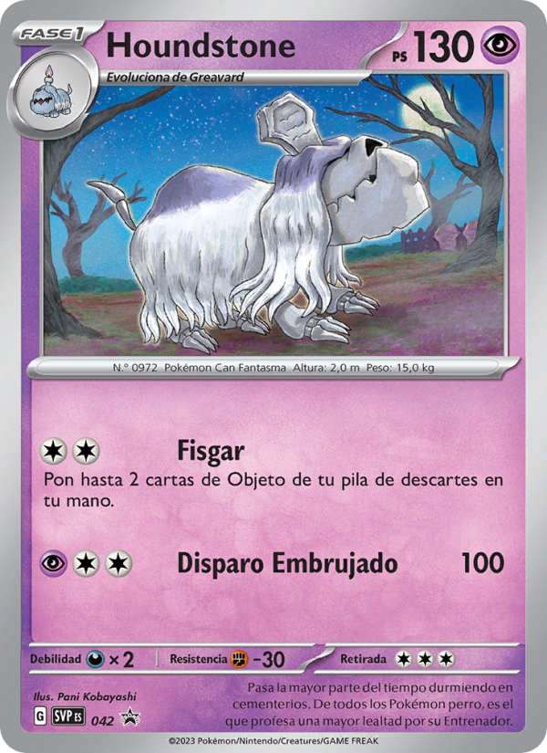 Houndstone 042 — SVP Black Star Promos (Spanish Pokémon TCG card)