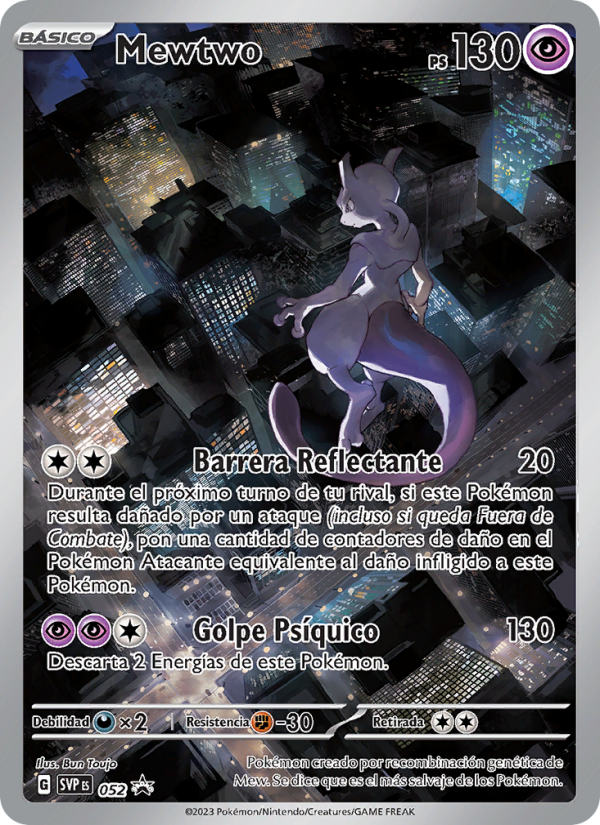 Mewtwo 052 — SVP Black Star Promos (Spanish Pokémon TCG card)