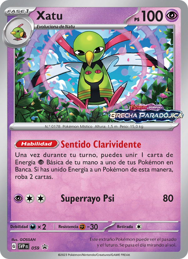 Xatu 059 — SVP Black Star Promos (Spanish Pokémon TCG card)