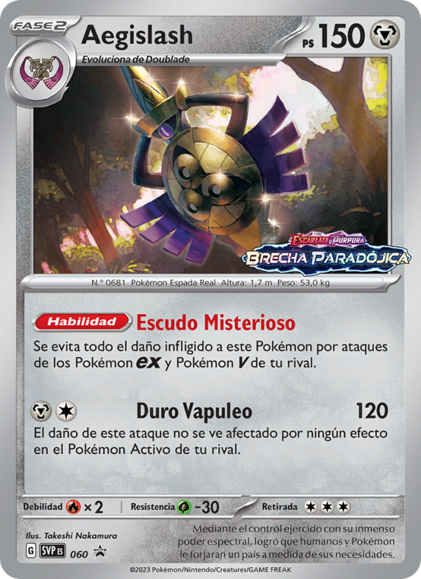 Aegislash 060 — SVP Black Star Promos (Spanish Pokémon TCG card)