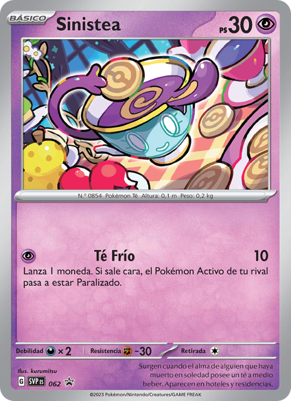 Sinistea 062 — SVP Black Star Promos (Spanish Pokémon TCG card)