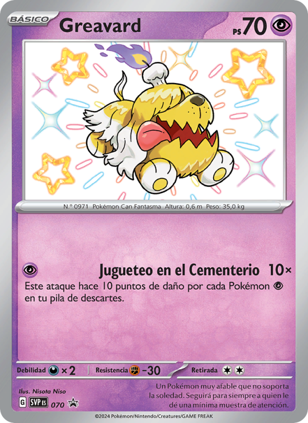 Greavard 070 — SVP Black Star Promos (Spanish Pokémon TCG card)