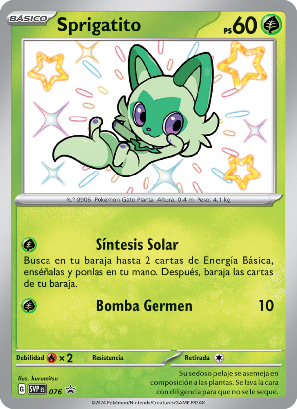 Sprigatito 076 — SVP Black Star Promos (Spanish Pokémon TCG card)