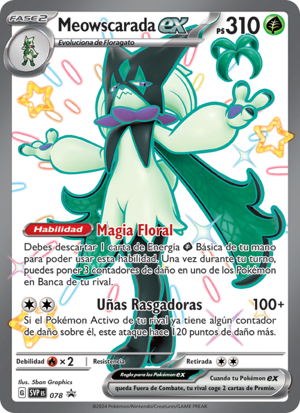 Meowscarada ex 078 — SVP Black Star Promos (Spanish Pokémon TCG card)