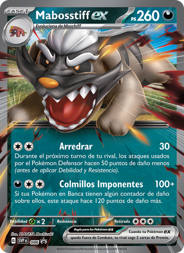 Mabosstiff ex 086 — SVP Black Star Promos (Spanish Pokémon TCG card)