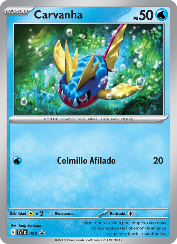 Carvanha 093 — SVP Black Star Promos (Spanish Pokémon TCG card)