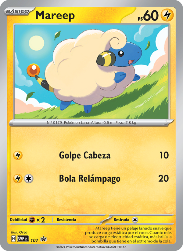 Mareep 107 — SVP Black Star Promos (Spanish Pokémon TCG card)