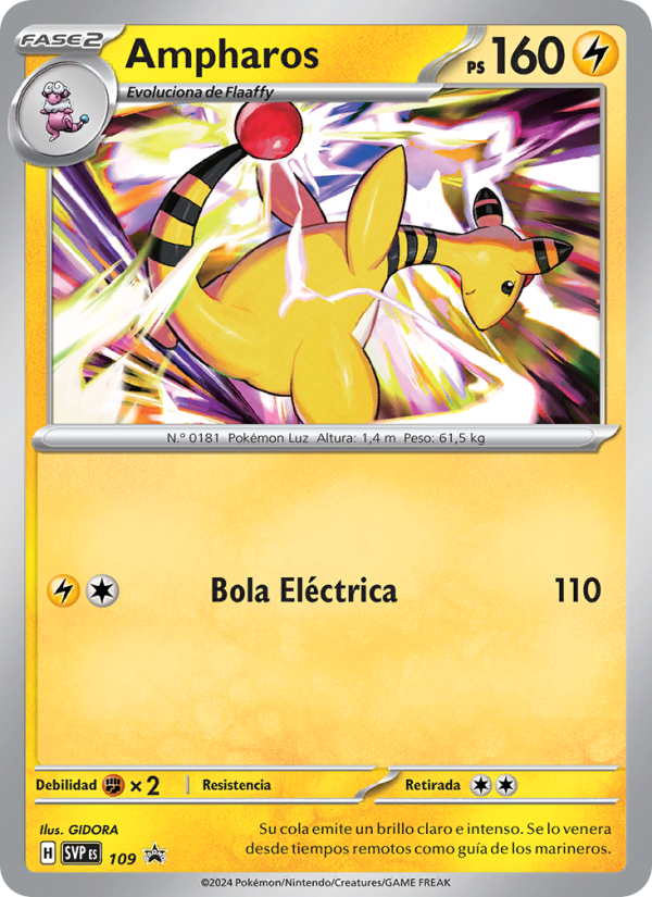 Ampharos 109 — SVP Black Star Promos (Spanish Pokémon TCG card)