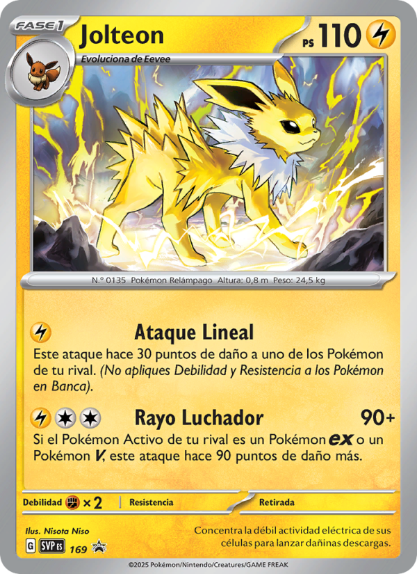 Jolteon 169 — SVP Black Star Promos (Spanish Pokémon TCG card)