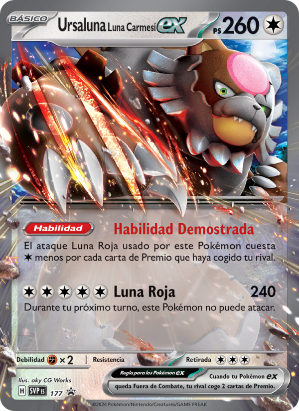 Ursaluna Luna Carmesí ex 177 — SVP Black Star Promos (Spanish Pokémon TCG card)