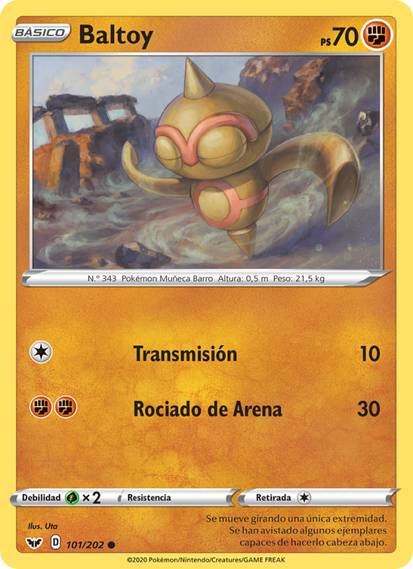 Baltoy 101 — Sword & Shield (Spanish Pokémon TCG card)