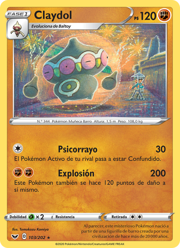 Claydol 103 — Sword & Shield (Spanish Pokémon TCG card)