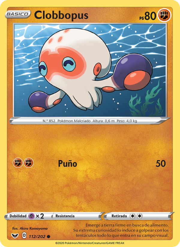Clobbopus 112 — Sword & Shield (Spanish Pokémon TCG card)