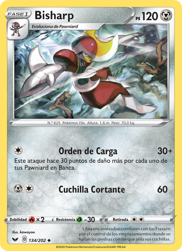 Bisharp 134 — Sword & Shield (Spanish Pokémon TCG card)
