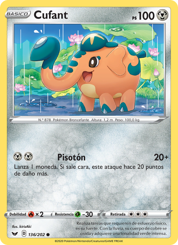 Cufant 136 — Sword & Shield (Spanish Pokémon TCG card)