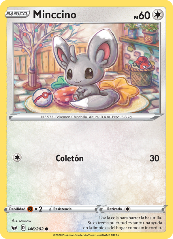 Minccino 146 — Sword & Shield (Spanish Pokémon TCG card)