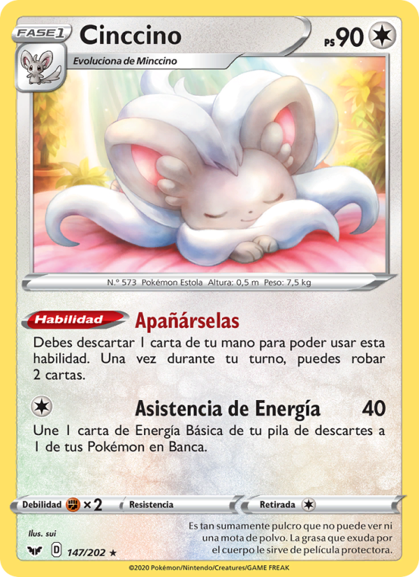 Cinccino 147 — Sword & Shield (Spanish Pokémon TCG card)