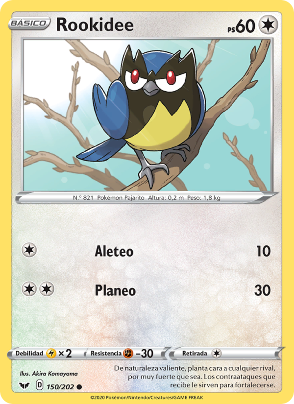 Rookidee 150 — Sword & Shield (Spanish Pokémon TCG card)