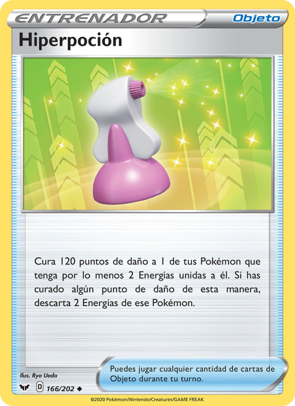 Hiperpoción 166 — Sword & Shield (Spanish Pokémon TCG card)