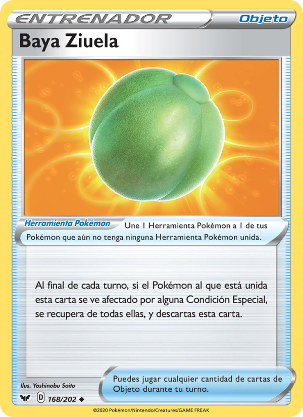 Baya Ziuela 168 — Sword & Shield (Spanish Pokémon TCG card)