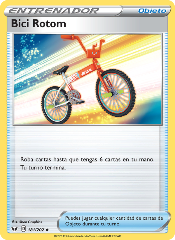 Bici Rotom 181 — Sword & Shield (Spanish Pokémon TCG card)
