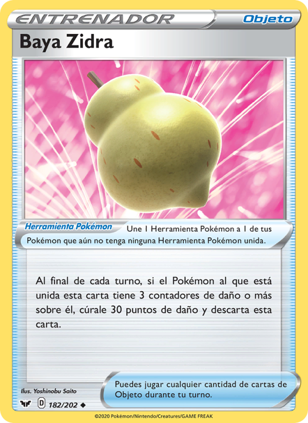 Baya Zidra 182 — Sword & Shield (Spanish Pokémon TCG card)
