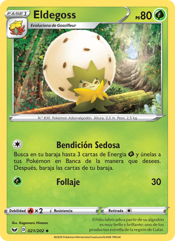 Eldegoss 21 — Sword & Shield (Spanish Pokémon TCG card)