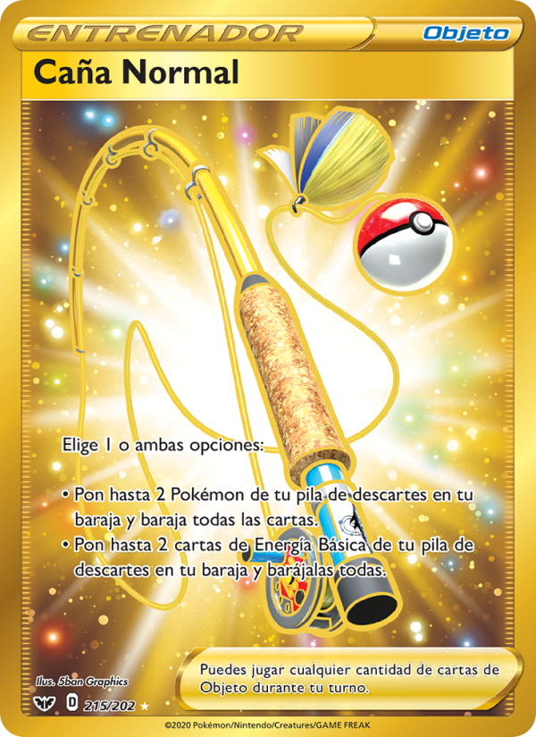 Caña Normal 215 — Sword & Shield (Spanish Pokémon TCG card)