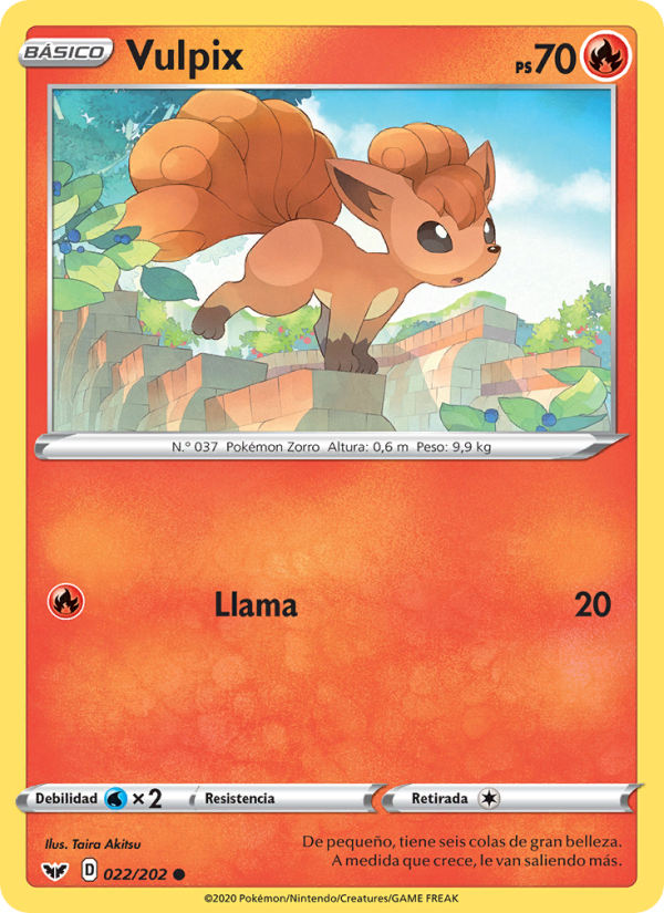 Vulpix 22 — Sword & Shield (Spanish Pokémon TCG card)