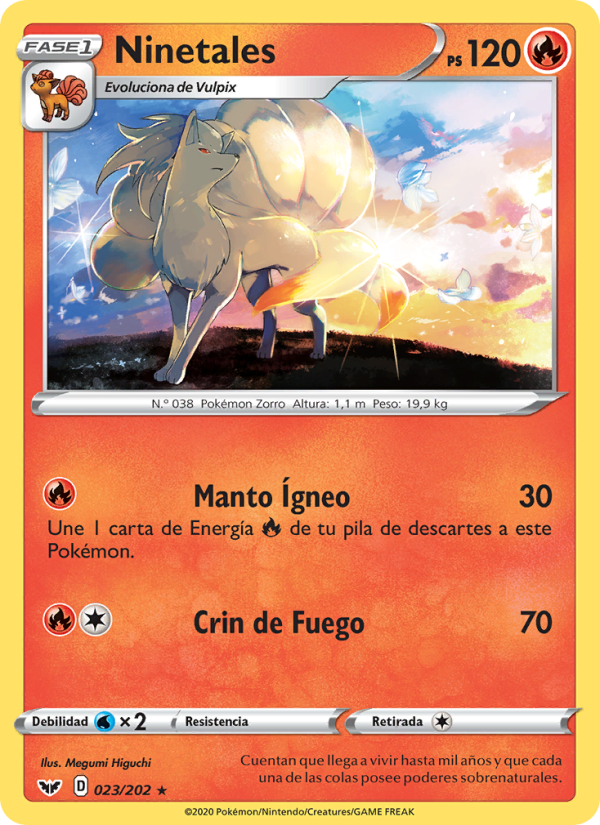 Ninetales 23 — Sword & Shield (Spanish Pokémon TCG card)