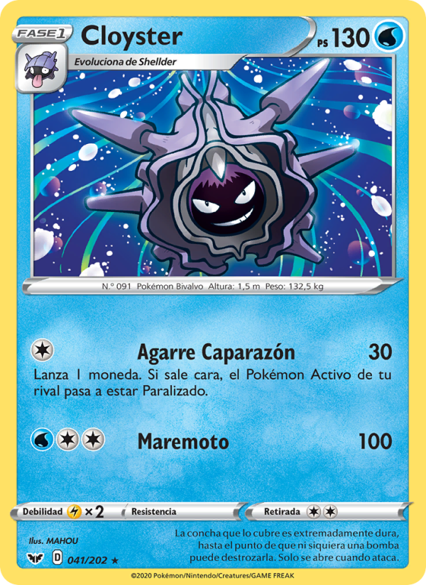 Cloyster 41 — Sword & Shield (Spanish Pokémon TCG card)