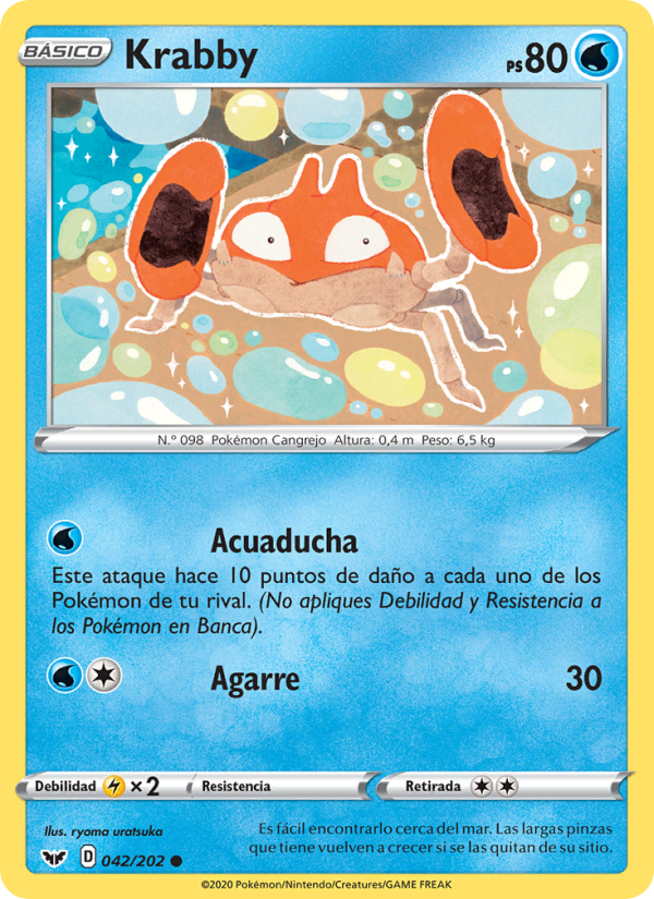 Krabby 42 — Sword & Shield (Spanish Pokémon TCG card)