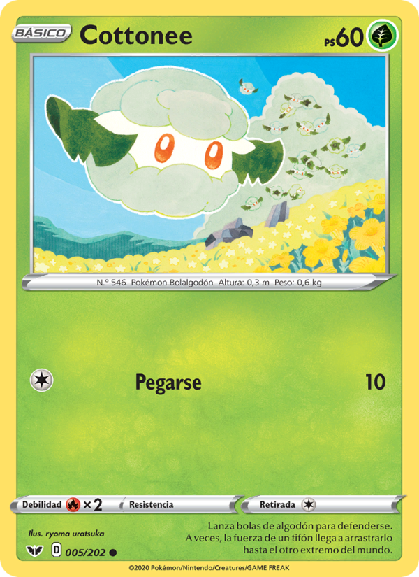 Cottonee 5 — Sword & Shield (Spanish Pokémon TCG card)