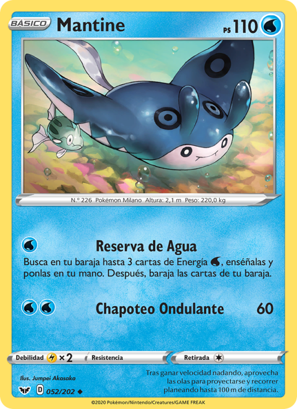 Mantine 52 — Sword & Shield (Spanish Pokémon TCG card)