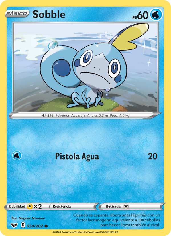 Sobble 54 — Sword & Shield (Spanish Pokémon TCG card)