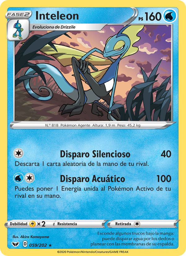 Inteleon 59 — Sword & Shield (Spanish Pokémon TCG card)