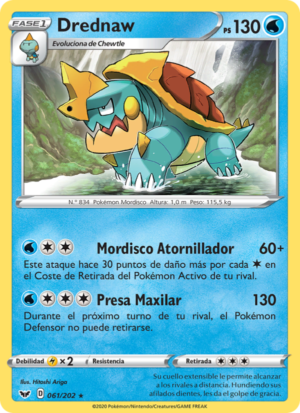 Drednaw 61 — Sword & Shield (Spanish Pokémon TCG card)
