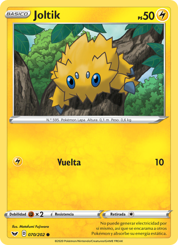 Joltik 70 — Sword & Shield (Spanish Pokémon TCG card)