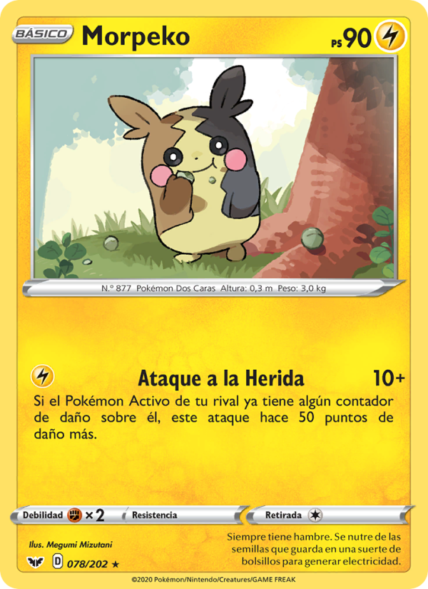 Morpeko 78 — Sword & Shield (Spanish Pokémon TCG card)