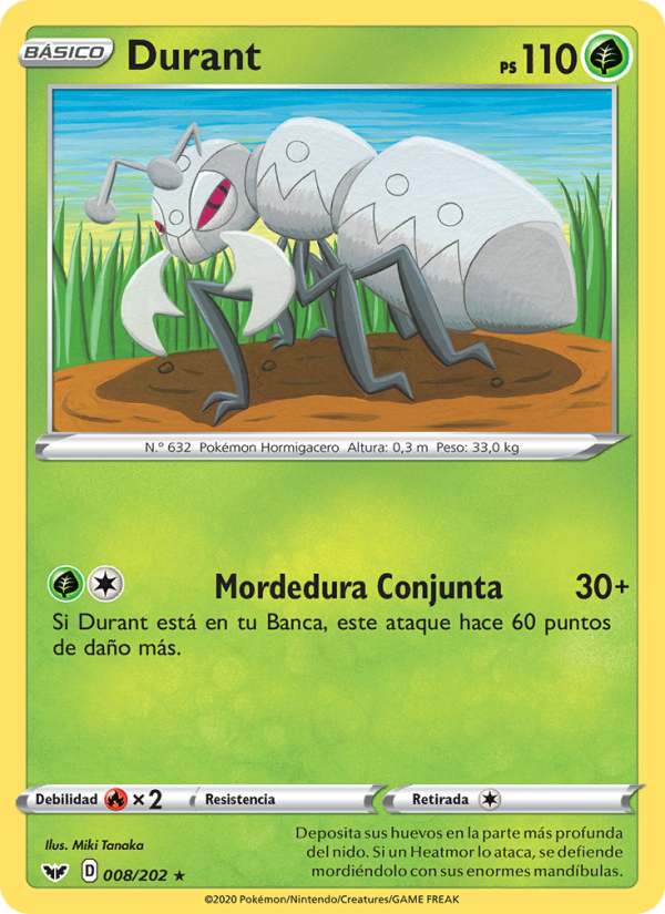 Durant 8 — Sword & Shield (Spanish Pokémon TCG card)