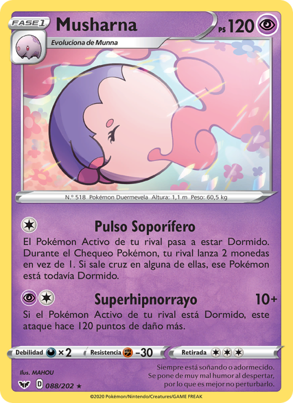 Musharna 88 — Sword & Shield (Spanish Pokémon TCG card)