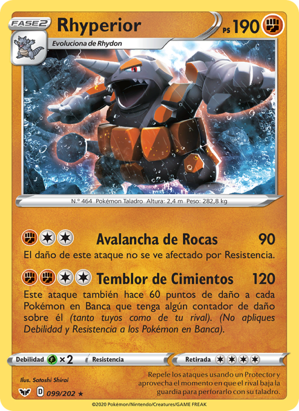 Rhyperior 99 — Sword & Shield (Spanish Pokémon TCG card)