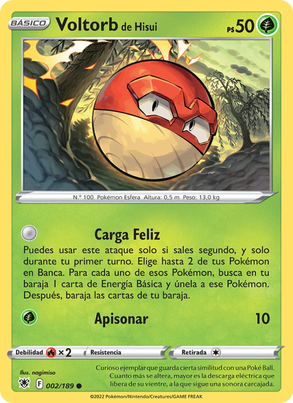 Voltorb de Hisui 002 — Astral Radiance (Spanish Pokémon TCG card)