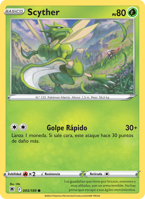Scyther 005 — Astral Radiance (Spanish Pokémon TCG card)
