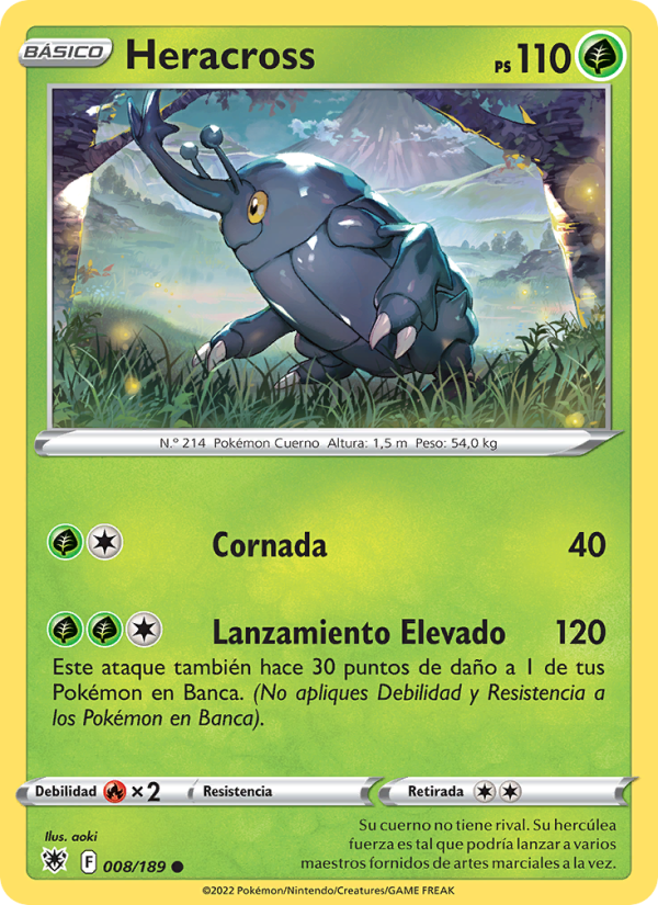 Heracross 008 — Astral Radiance (Spanish Pokémon TCG card)