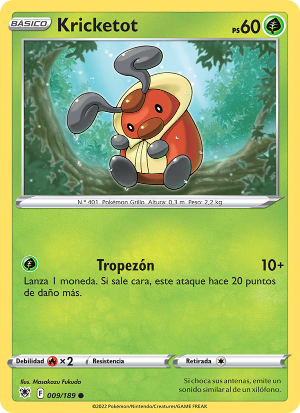 Kricketot 009 — Astral Radiance (Spanish Pokémon TCG card)