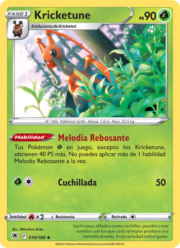Kricketune 010 — Astral Radiance (Spanish Pokémon TCG card)
