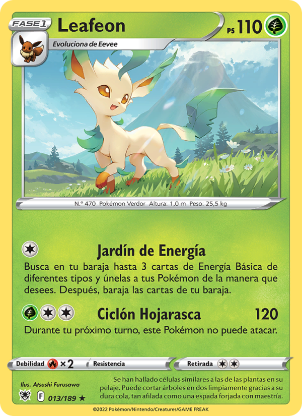 Leafeon 013 — Astral Radiance (Spanish Pokémon TCG card)
